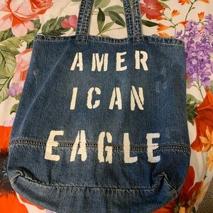 American Eagle Denim Tote Bag